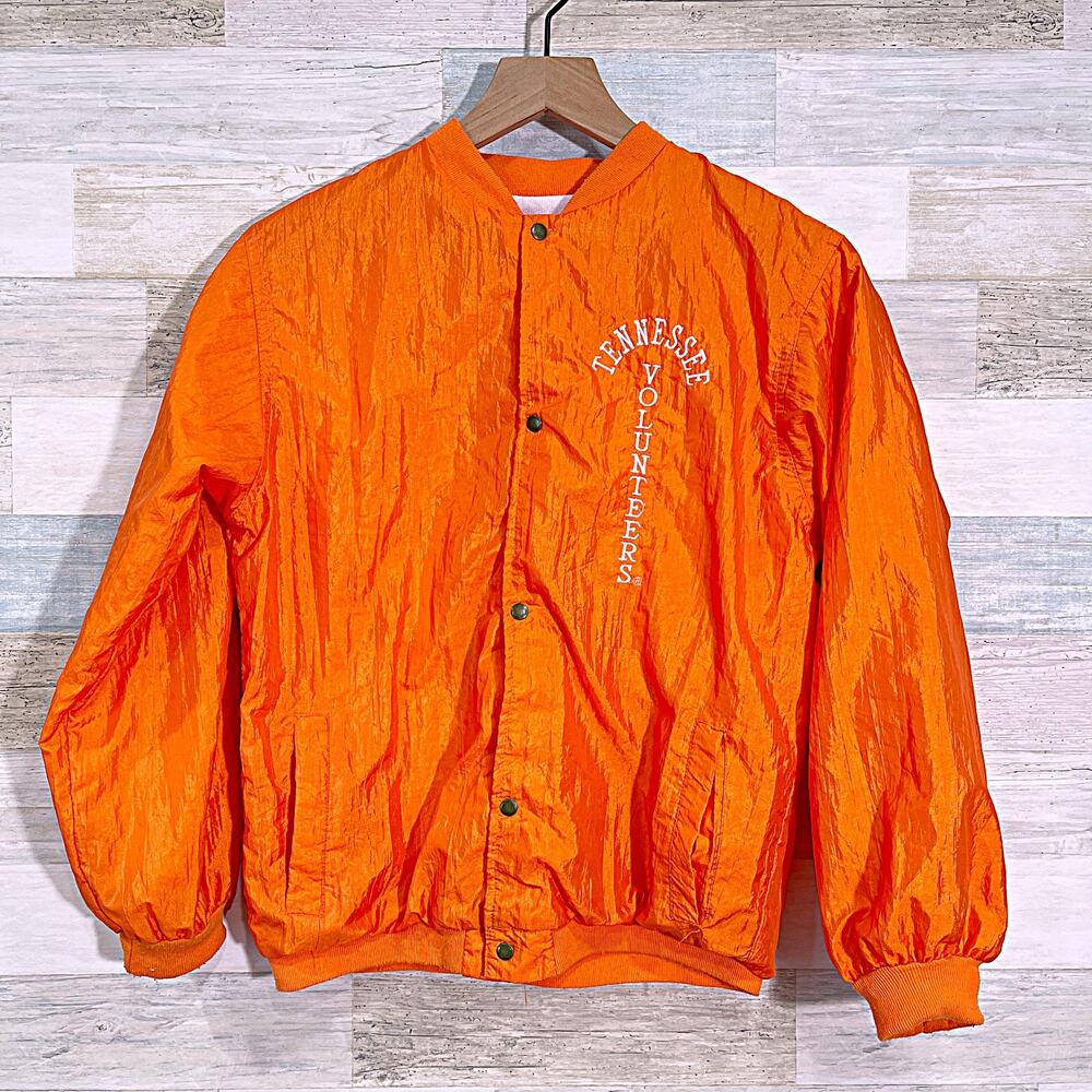 Tennessee Volunteers Vintage Satin Windbreaker Jacket Orange Kids Large 12-14